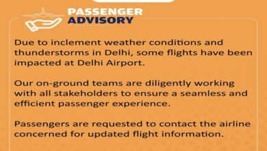 Photo of Heavy rainfall hits Delhi, causes waterlogging & disruptions