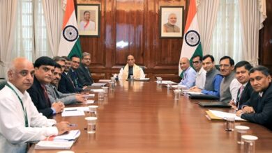 Photo of Defence Minister Rajnath Singh reviews the performance of eight DPSUs