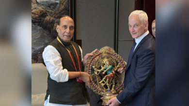 Photo of Defence Minister Rajnath Singh meets Russian counterpart Andrey Belousov on sidelines of SCO Defence Ministers’ Meeting