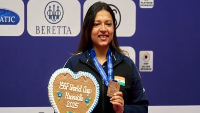 Photo of Sift Kaur Samra wins bronze in 50m rifle 3 positions