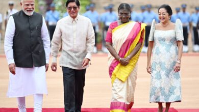 Photo of Philippines President Marcos Jr. Receives Ceremonial Welcome at Rashtrapati Bhavan