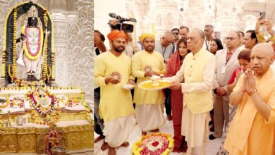 Photo of Mauritius PM Navin Chandra Ram Gulam Visits Ayodhya, Performs Pooja at Shri Ram Lala Temple