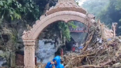 Photo of Torrential Rains Hit Dehradun’s Sahastradhara Area; Roads, Shops Damaged