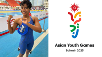 Photo of Dhinidhi Desinghu Sets National Swimming Record in 400m Freestyle at Asian Youth Games