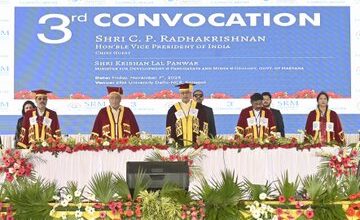 Photo of VP CP Radhakrishnan Calls on Students to Play Active Role in Nation-Building During Convocation Ceremony