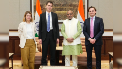 Photo of C. P. Radhakrishnan Meets Arthur Mensch at India AI Impact Summit 2026 in New Delhi