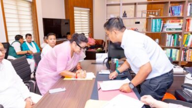 Photo of BJP President Sarda Devi Files Nomination For Rajya Sabha Seat
