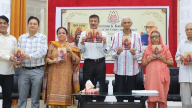 Photo of The J&K Academy of Art, Culture and Languages today organized a book release function of “Suham Prakash”, written by renowned author Prem Nath Pandita (Prem), at K.L. Saigal Hall, Jammu.
