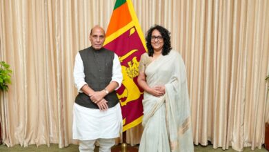 Photo of Defence Minister Rajnath Singh Meets Sri Lankan PM Dr Harini Amarasuriya In Colombo