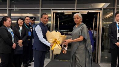 Photo of FM Nirmala Sitharaman Arrives In Bangkok On Official Visit, Receives Welcome At Suvarnabhumi Airport