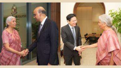 Photo of Finance Minister Nirmala Sitharaman Holds Meetings With Singapore President Tharman Shanmugaratnam & PM Lawrence Wong