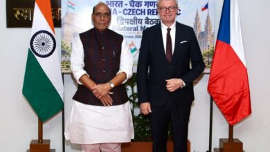 Photo of Defence Minister Rajnath Singh Meets Czech Republic Deputy PM, Karel Havlicek